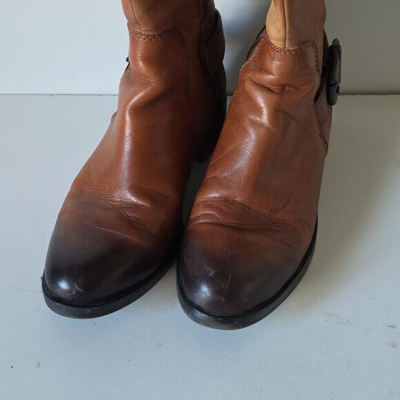 VINCE CAMUTO | Volero Leather Riding Boots Cognac Brown Sz 5.5M - Picture 3 of 7